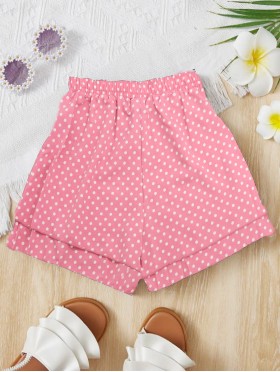 Solid Colored Polka Dot Shorts